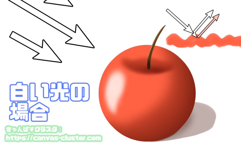 白い光の場合の反射光